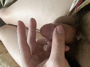 Young Hairy Virgin Cums In Bed