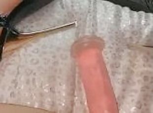 Hot Horny Milf Makes Her Self Cum Over Her Big Dildo