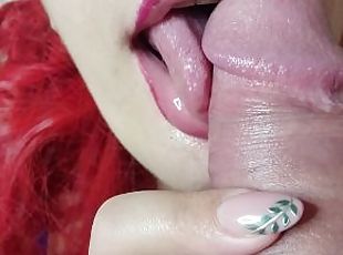 Step sister sucking my cock in close up moaning for cum