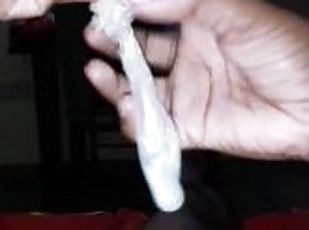 Srilankan Madam Aloka Gift Of Bulls Cum Condom For Cuckold Hubby