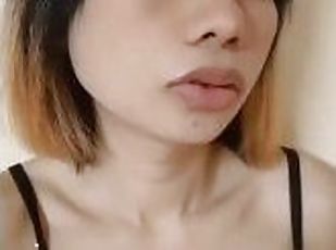 Cute slim Asian sexy horny girl tits