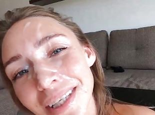 gigantisk, fitta-pussy, amatör, cumshot, milf, samling, pov, ansiktssprut, sprut, blond