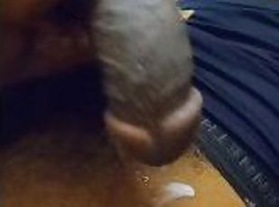 Big black cock shoots huge cumshot load