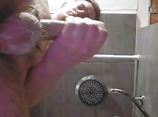 mandi, pelancapan, amateur, peju, remaja, alat-mainan, orang-german, pov, mandi-shower, solo