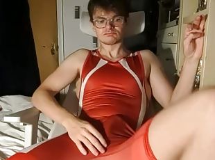 Cheeky Brit Edging in Asics Wrestling Singlet