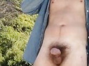 Hot Twink masturbation outdoor / BIG DICK / first time cruising