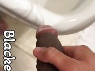 BBC Slow Motion Pissing (Blacked Hippie Big Black Cock Pee Fetish) Water Sports