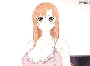 Asuna is riding your cock SAO Hentai uncensored