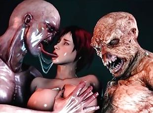 Crazy EVIL Monsters Pounding Tight TEEN Ass