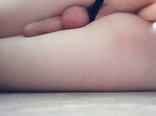 Thick femboy with small dick playing with his tiny butthole